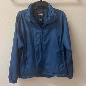 L.L.Bean Women's Blue Hooded Full Zip Jacket Vintage Women’s Medium